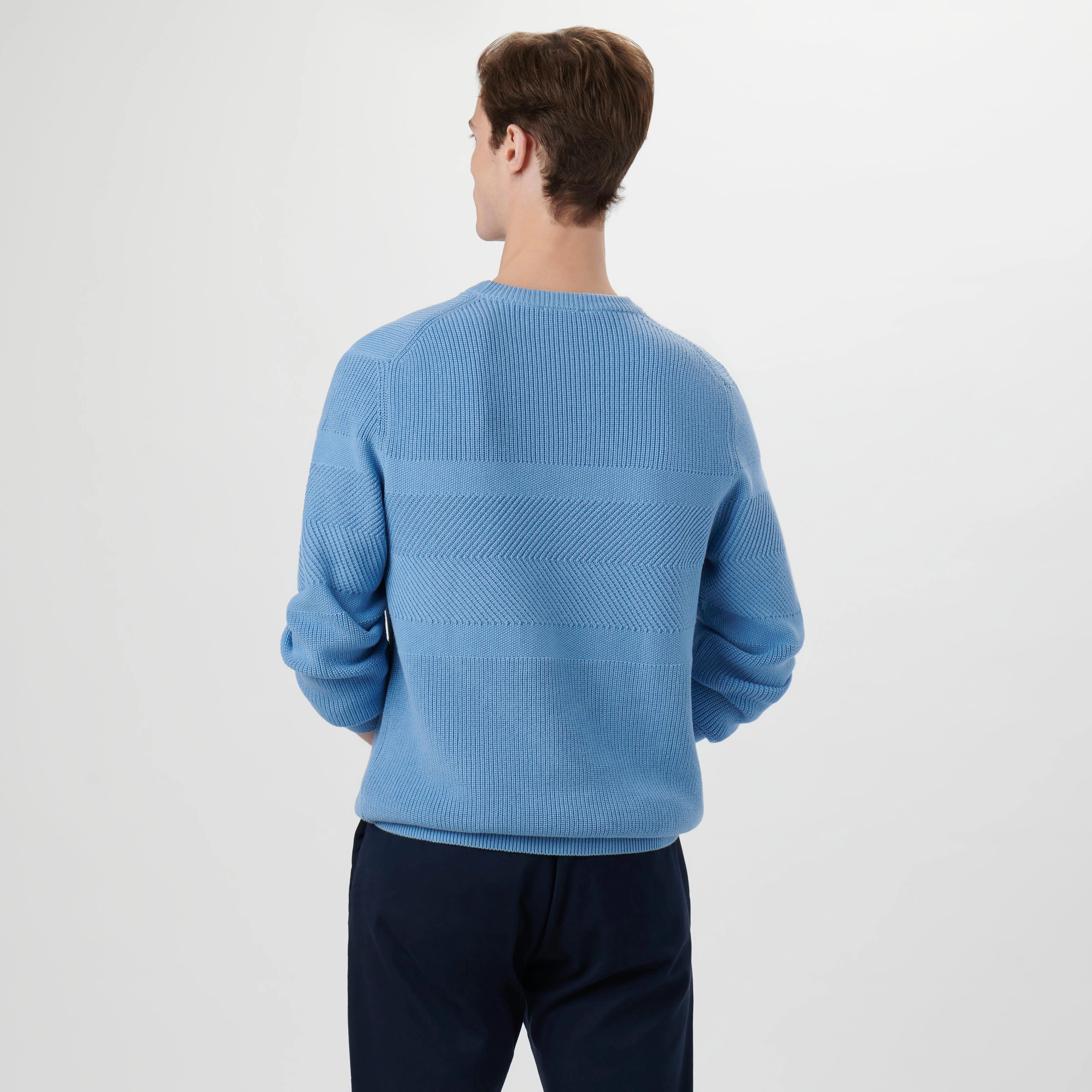 Fisherman Stitch Crew Neck Sweater