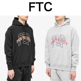 FTC Street Style Long Sleeves Cotton Logo Skater Style Hoodies