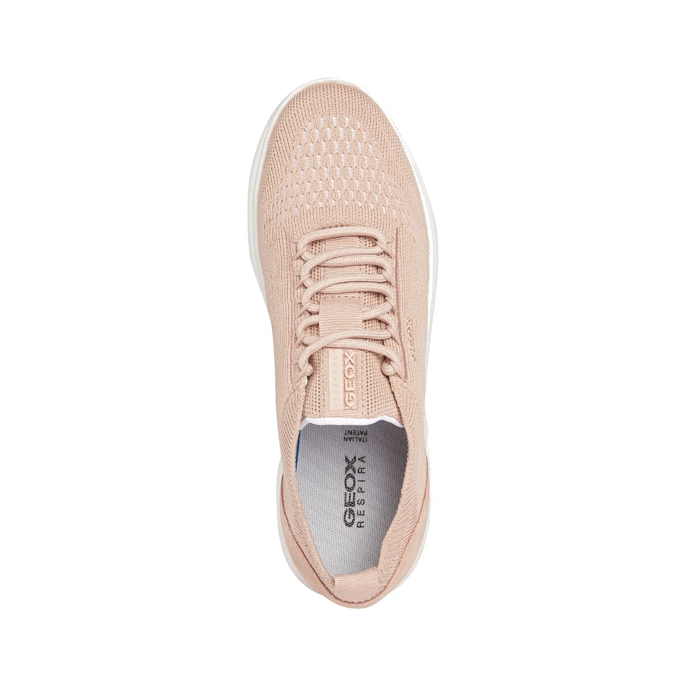 Geox women's sneakers D Spherica A - Nude knit fabric + suede: D15NUA 06K22 C8156