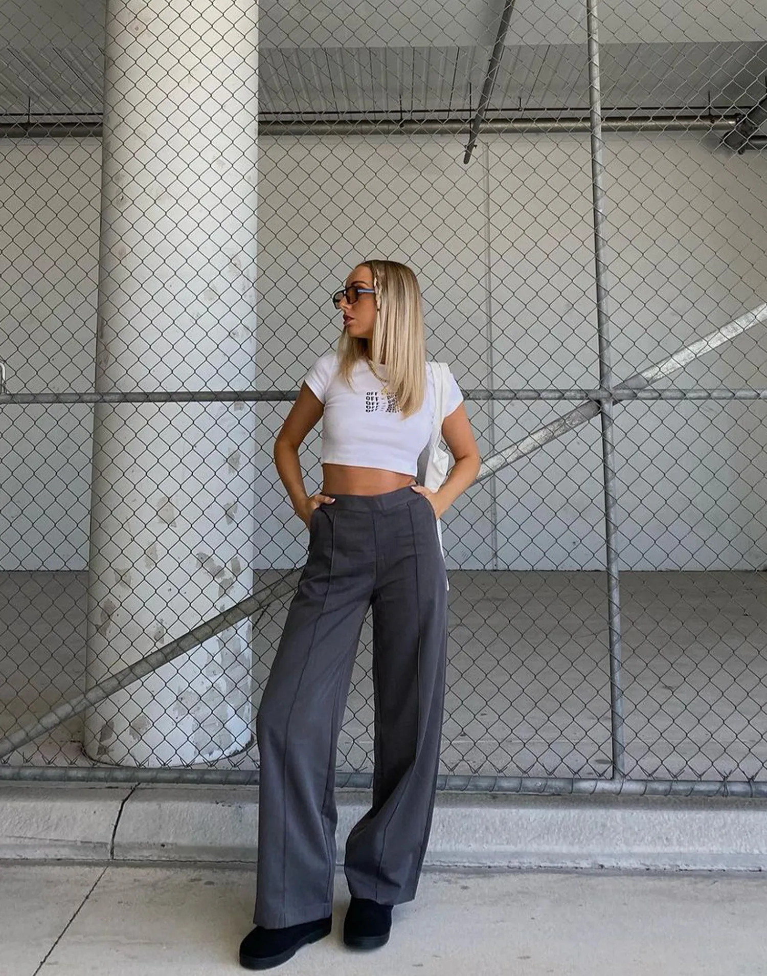 Gray Book Pants