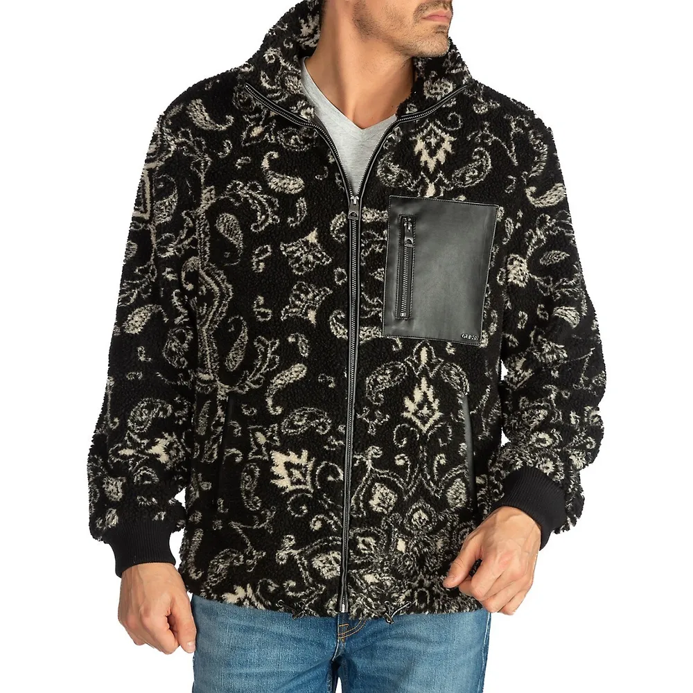 GUESS Eco Bandana Fleece Jacket