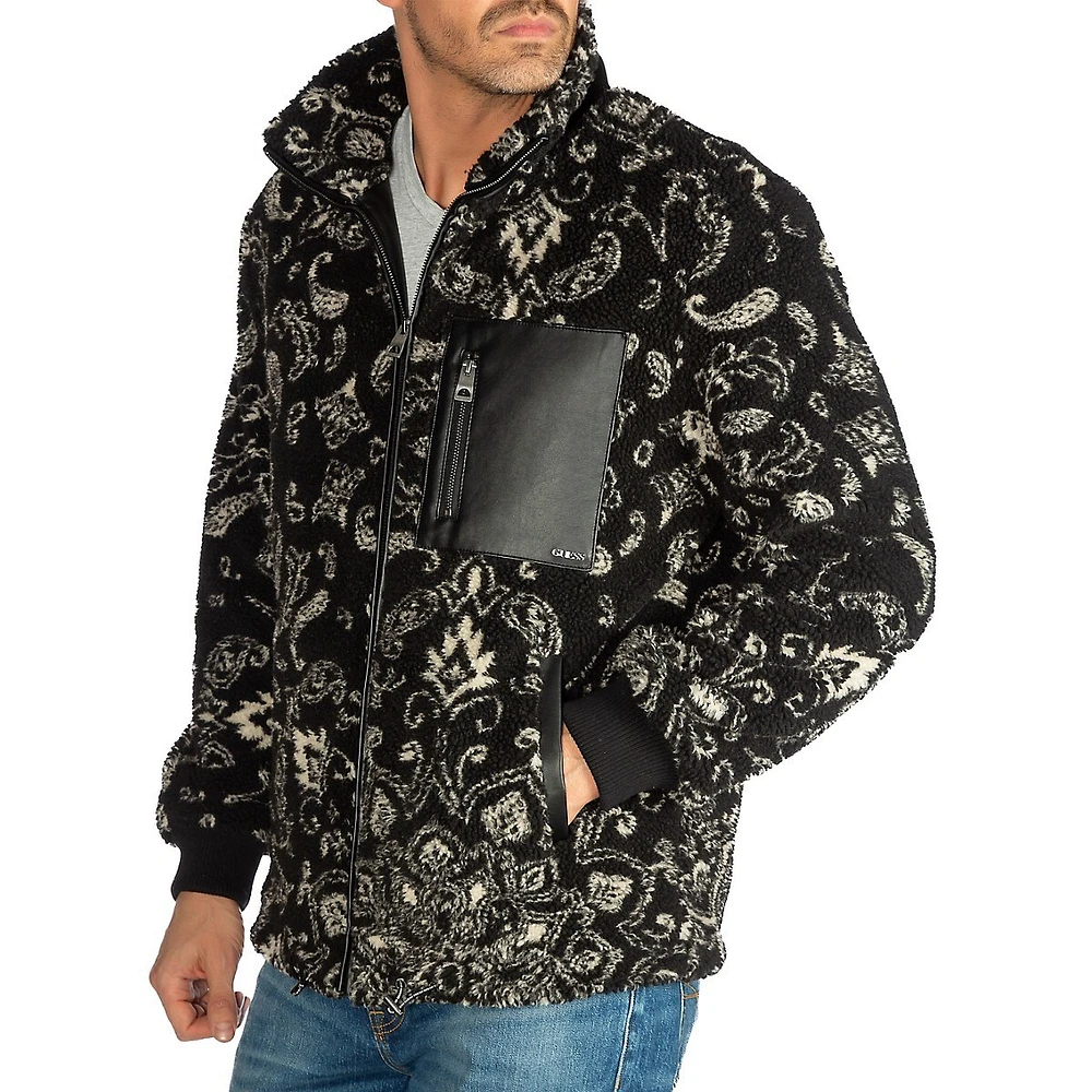 GUESS Eco Bandana Fleece Jacket