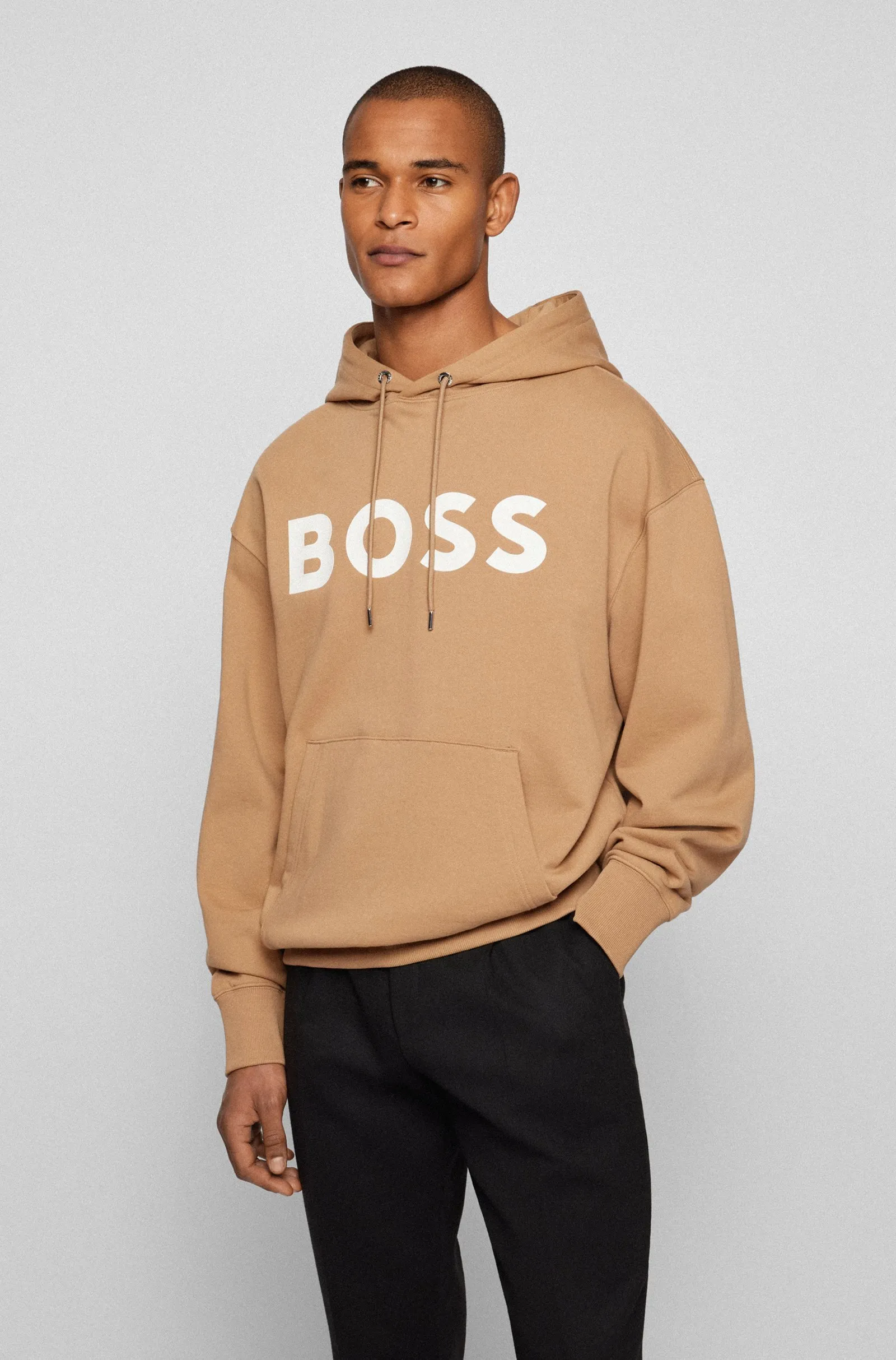 Hugo Boss unisex sweat street style long sleeves cotton logo hoodies