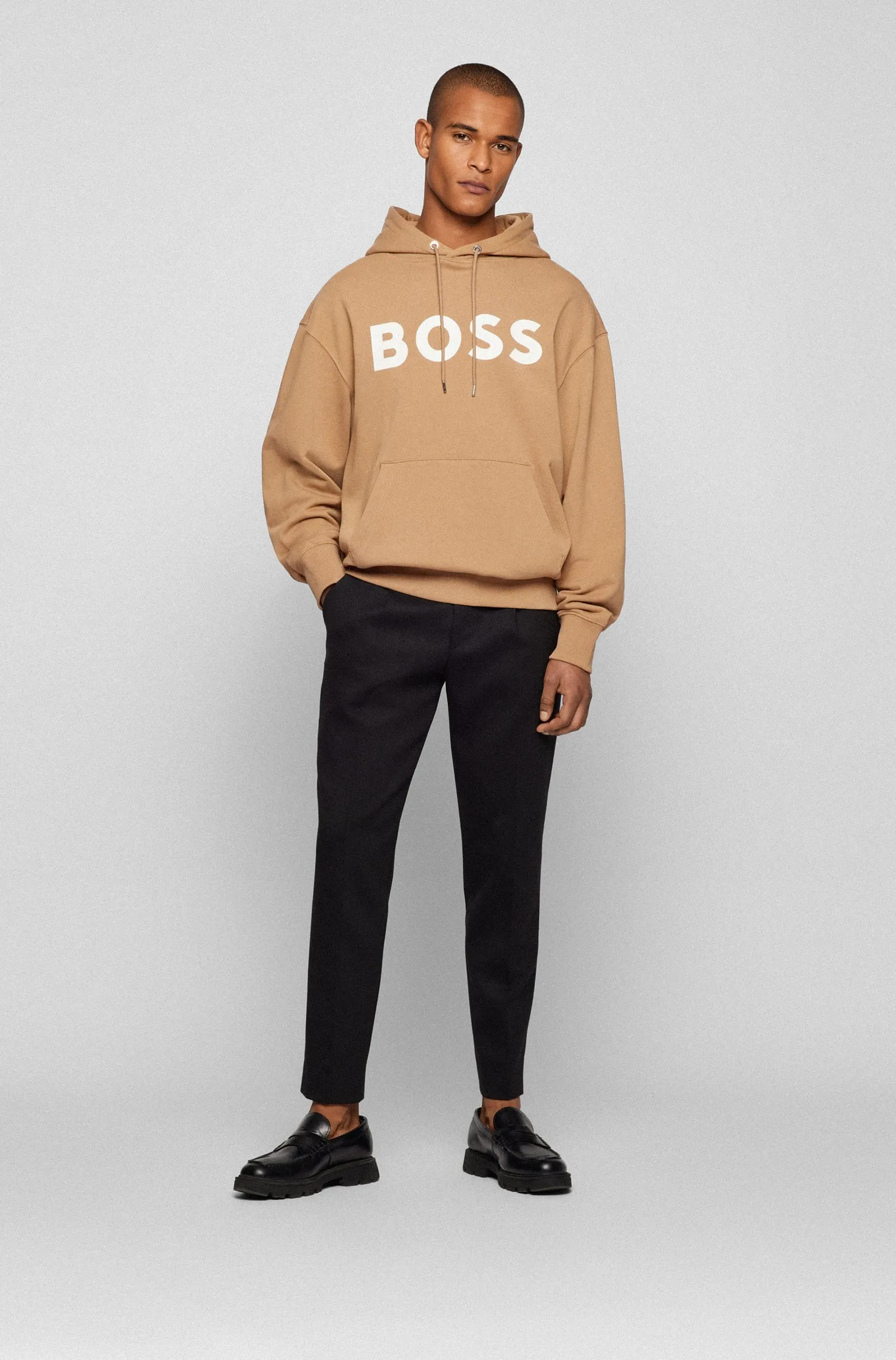 Hugo Boss unisex sweat street style long sleeves cotton logo hoodies