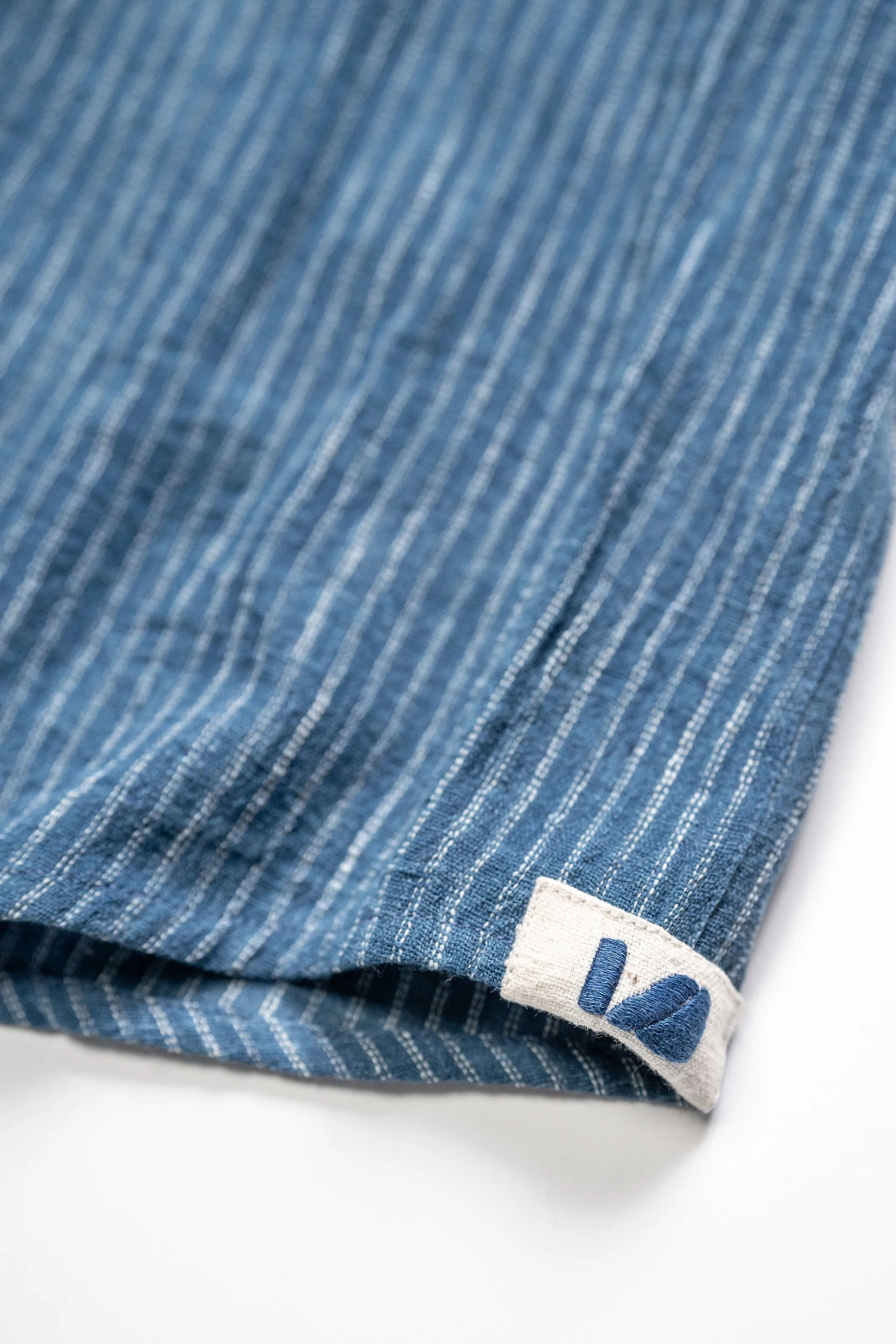 Indi Ash Cedar Shirt Indigo Dobby Stripe