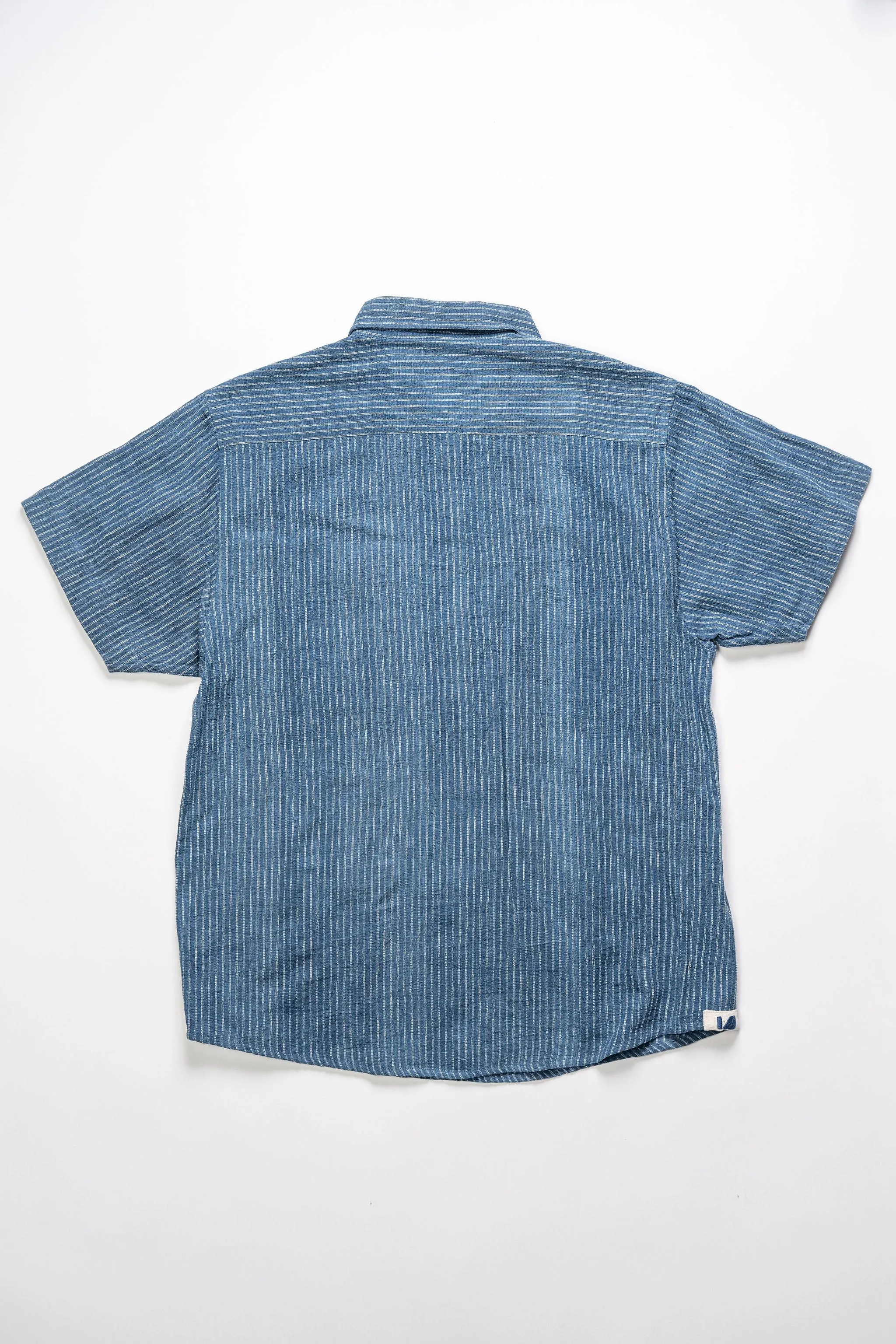 Indi Ash Cedar Shirt Indigo Dobby Stripe