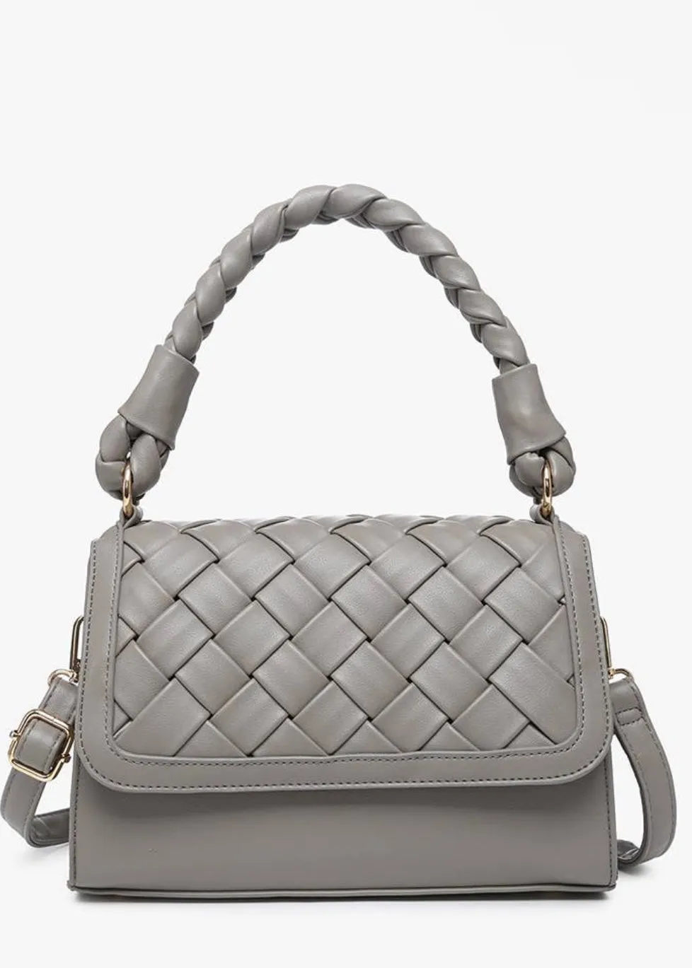 Jen & Co. Woven Satchel with Braided Handle - Buy Now!