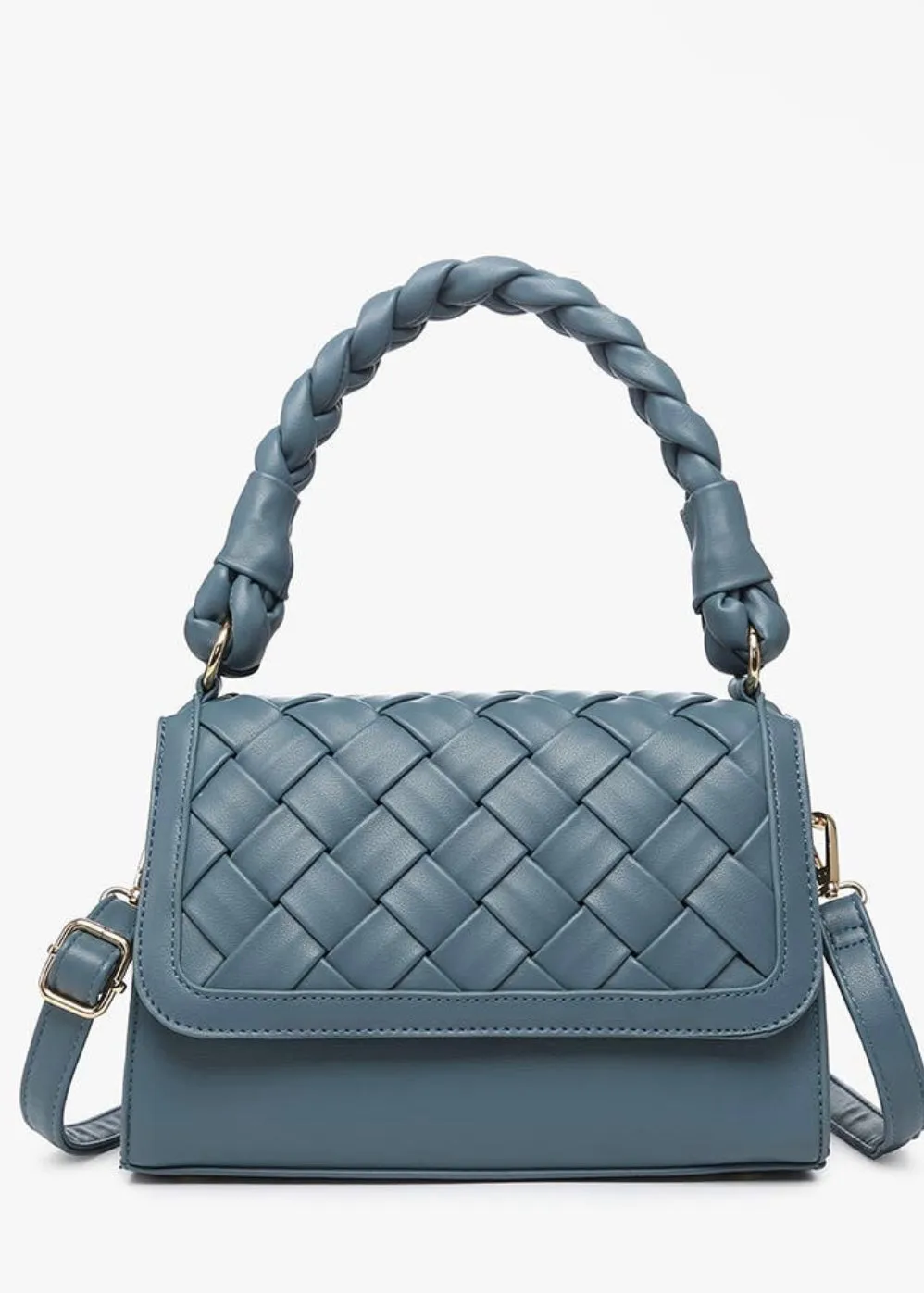 Jen & Co. Woven Satchel with Braided Handle - Buy Now!