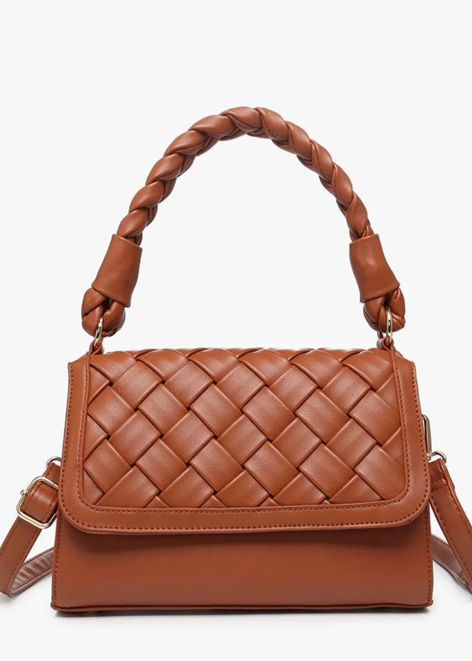 Jen & Co. Woven Satchel with Braided Handle - Buy Now!