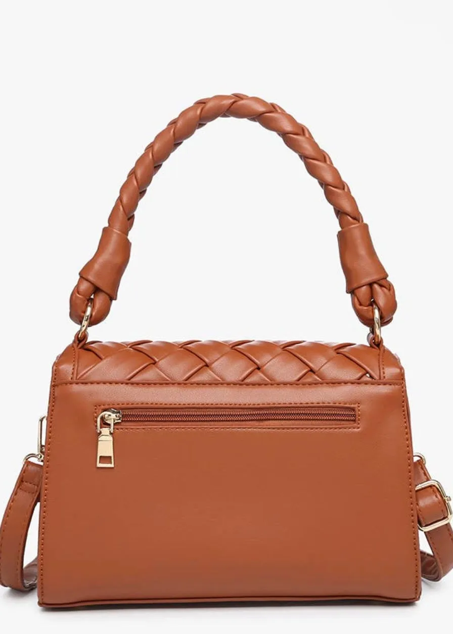 Jen & Co. Woven Satchel with Braided Handle - Buy Now!