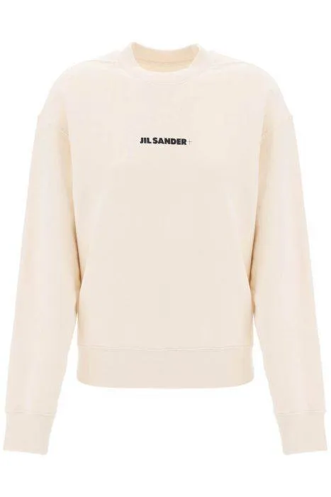 Jil Sander cotton logo hoodies & sweatshirts - crew neck, long sleeves