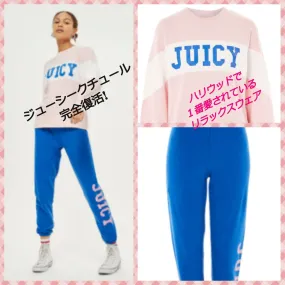 Juicy Couture | Women's Crew Neck Long Sleeve Cotton Long Hoodies & Sweatshirts