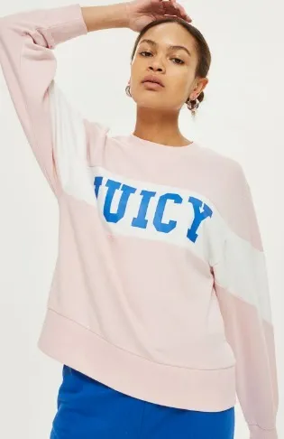 Juicy Couture | Women's Crew Neck Long Sleeve Cotton Long Hoodies & Sweatshirts