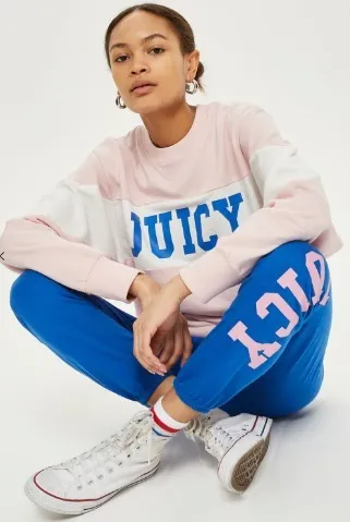 Juicy Couture | Women's Crew Neck Long Sleeve Cotton Long Hoodies & Sweatshirts