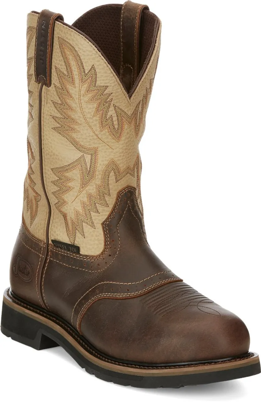 Justin Mens Boots SE4661 11 Superintendent Safety Toe" Golden Brown