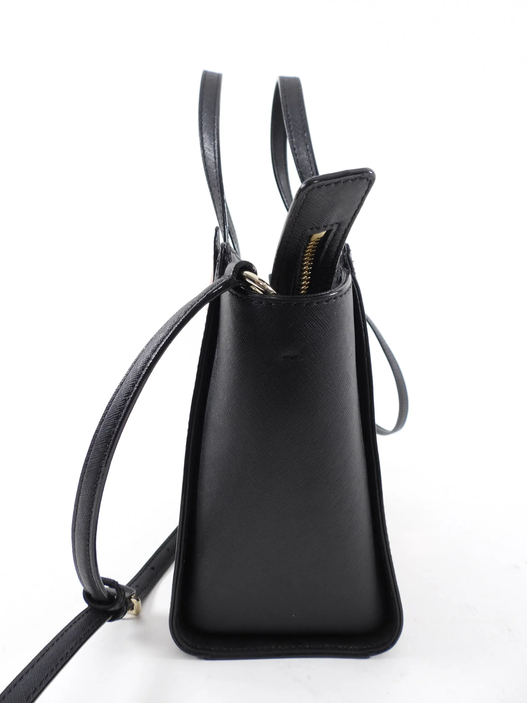 Kate Spade Black Leather Cat Design Bag