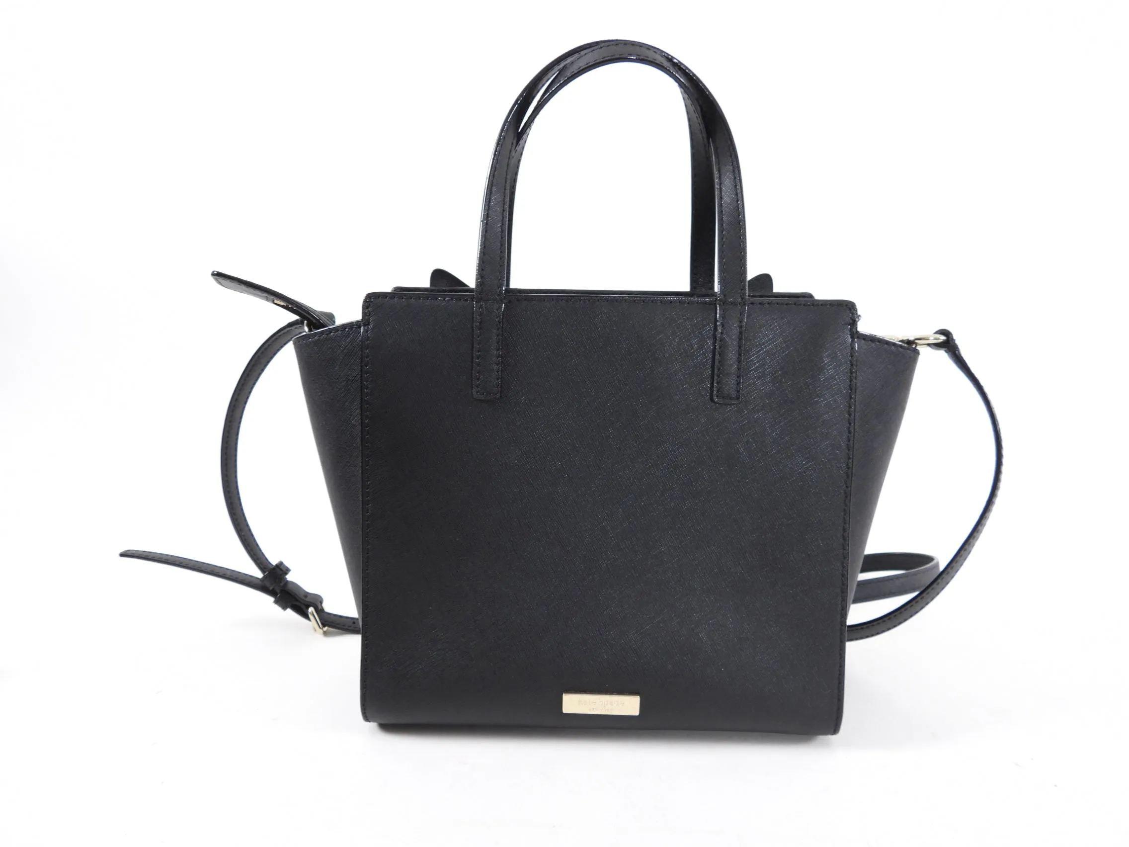 Kate Spade Black Leather Cat Design Bag