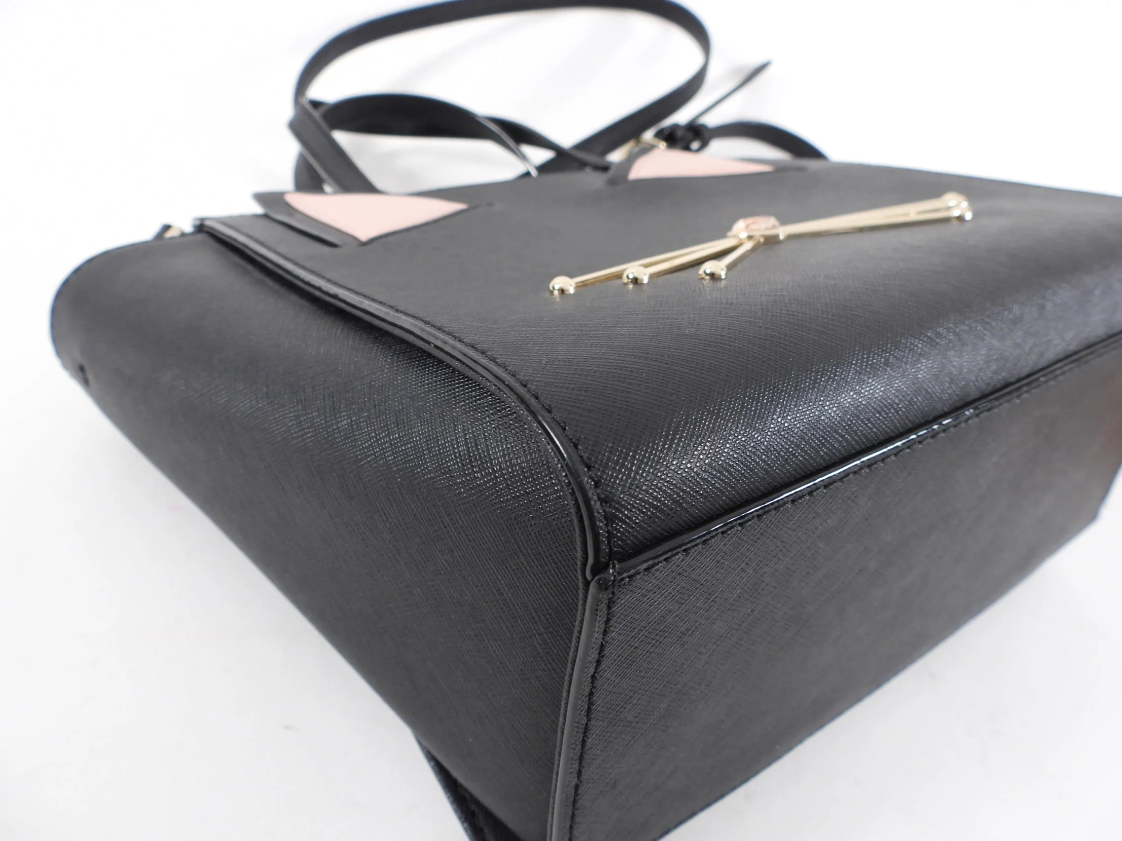 Kate Spade Black Leather Cat Design Bag