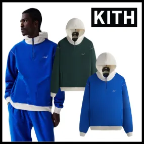 KITH NYC Street Style Shearling Logo Hoodies | Long Sleeves