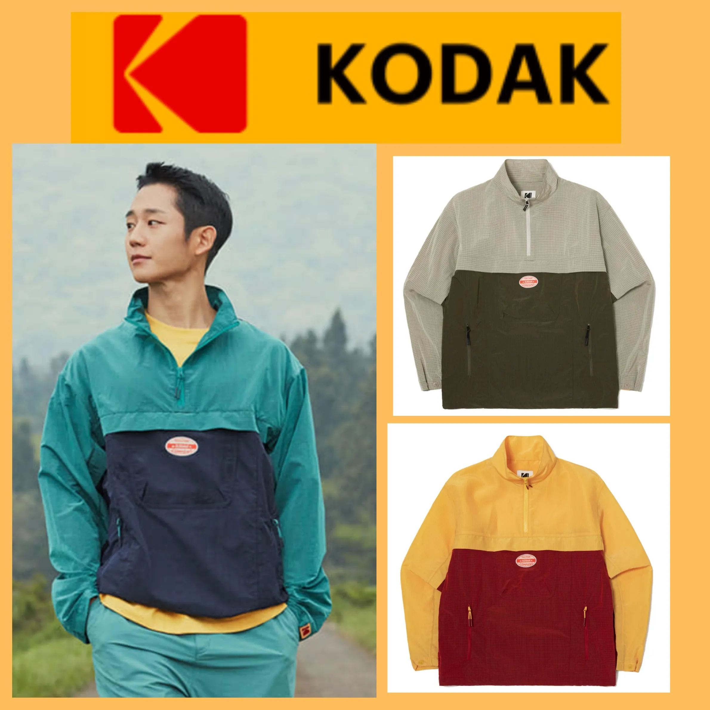 KODAK | Street Style Long Sleeves with Plain Logo | Unisex Collaboration