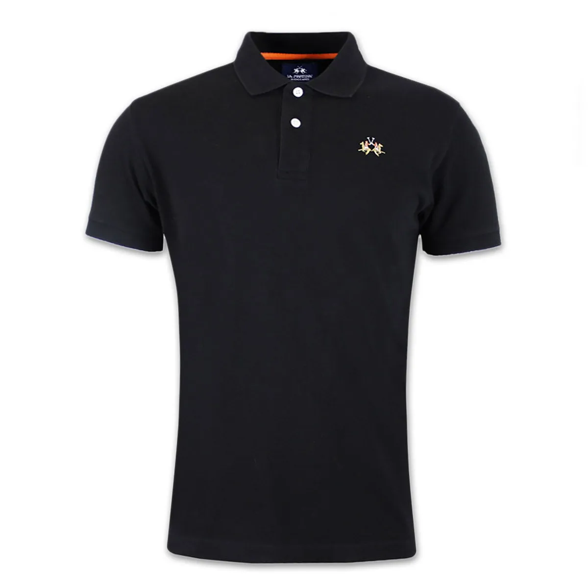 La Martina - Black Slim Fit Pique Polo Shirt