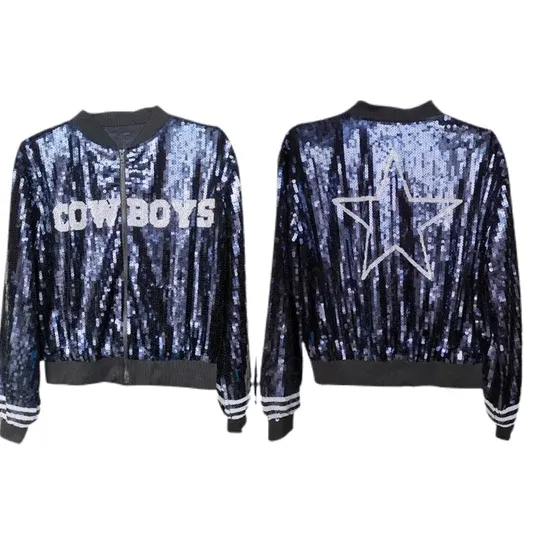 Latest NFL Dallas Cowboys Sequin Jacket - William Jacket