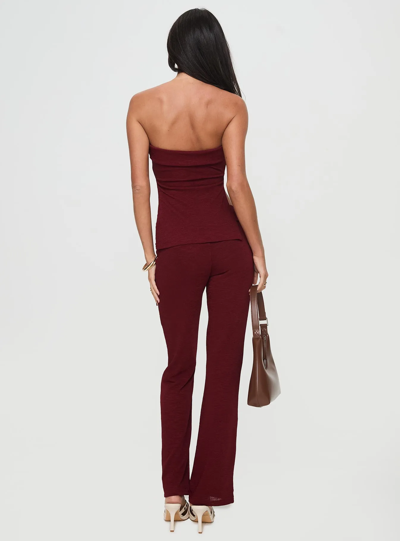 Laurenita Burgundy Pants | Shop Now