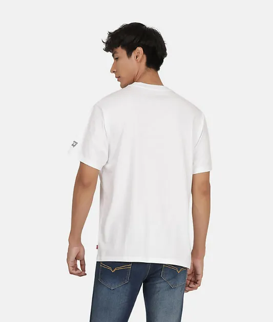 Levi's men's vintage fit denim machine white graphic t-shirt