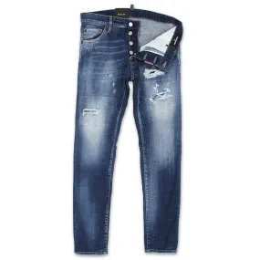 Light Wash Cool Guy Jeans in Blue - DSQUARED2 Distressed