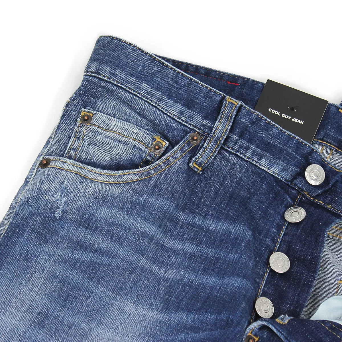 Light Wash Cool Guy Jeans in Blue - DSQUARED2 Distressed