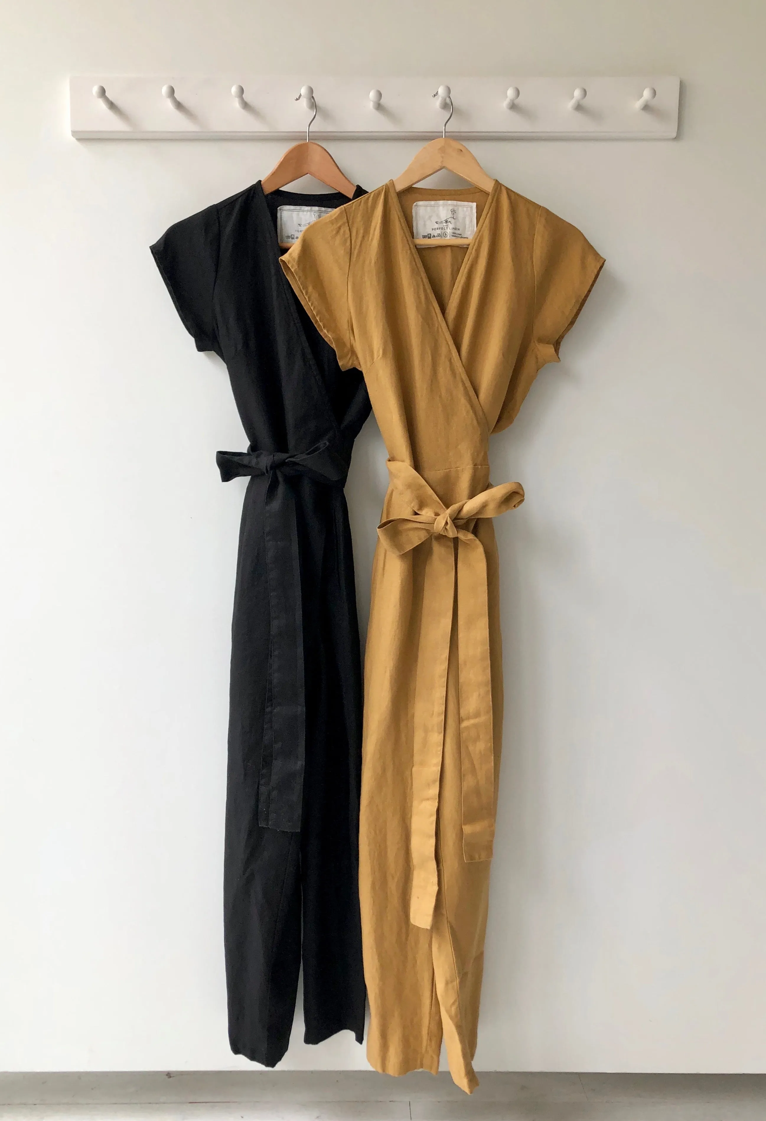 Linen Jumpsuit in Coal Black