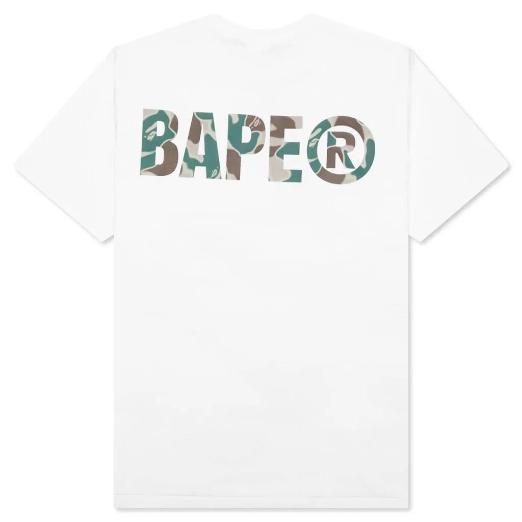 Liquid Camo Ape Face T-shirt - White