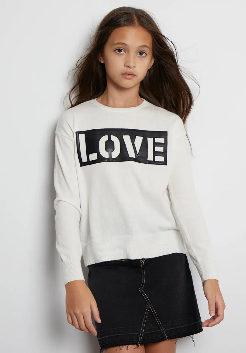 Love Zip Back Sweater