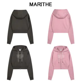 Marithe Francois Girbaud unisex street style logo hoodies sweatshirts