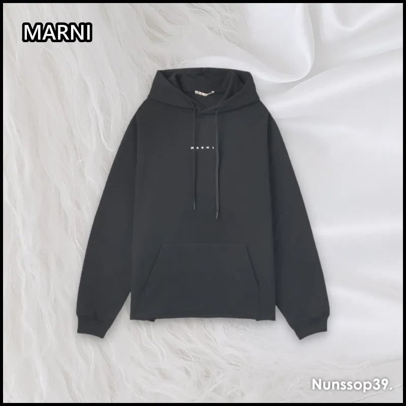 MARNI Long Sleeve Cotton Logo for Street Style