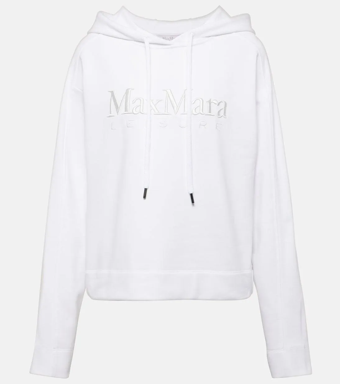 Max Mara LEISURE plain cotton logo hoodies sweatshirts long sleeves