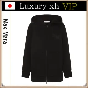 MaxMara | Wool Long Sleeve Plain Bridal Logo Hoodies & Sweatshirts