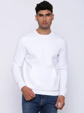 Men White Comfort Fit Sweater