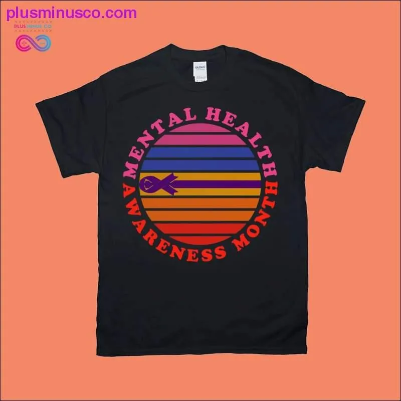 Mental Health Awareness Month T-Shirts | Retro Sunset