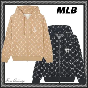 Monogram Unisex MLB Street Style Logo Hoodies & Sweatshirts - Shop Now