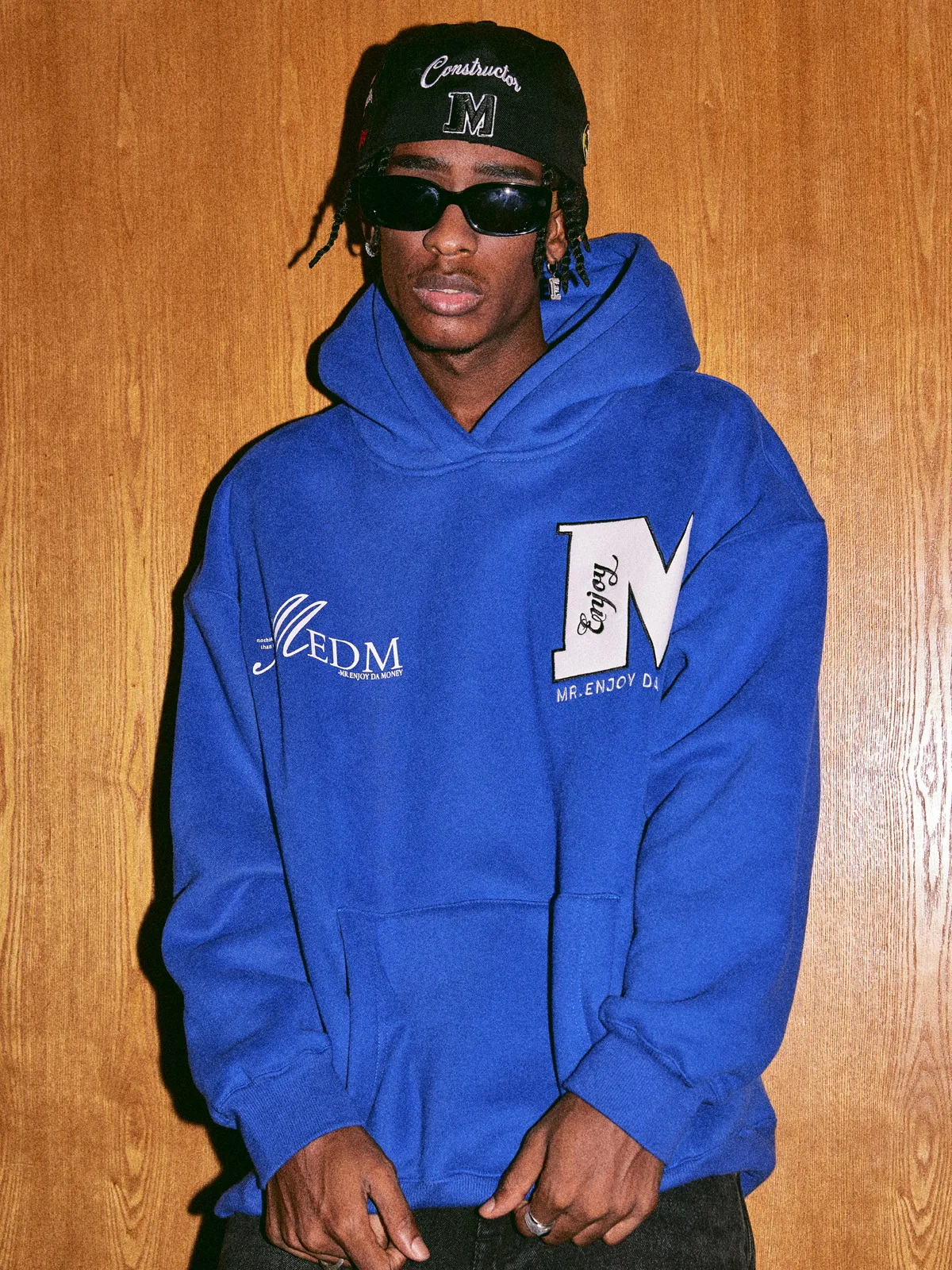 Mr. Enjoy Da Money Unisex Street Style Oversized Logo Hoodies - Shop Now!