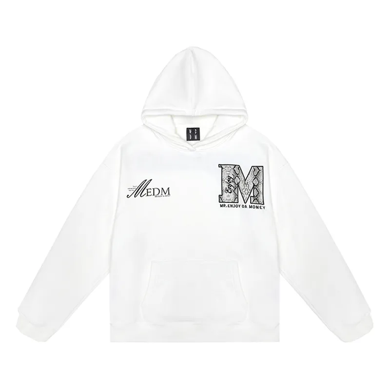 Mr. Enjoy Da Money Unisex Street Style Oversized Logo Hoodies - Shop Now!