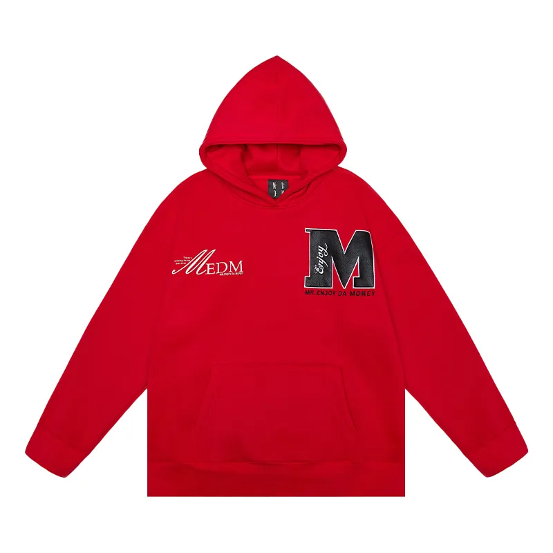 Mr. Enjoy Da Money Unisex Street Style Oversized Logo Hoodies - Shop Now!