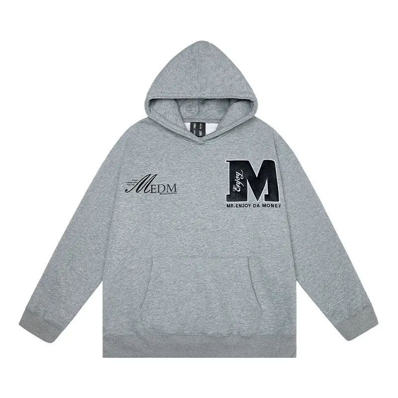 Mr. Enjoy Da Money Unisex Street Style Oversized Logo Hoodies - Shop Now!