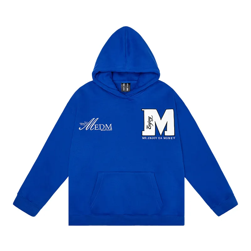 Mr. Enjoy Da Money Unisex Street Style Oversized Logo Hoodies - Shop Now!