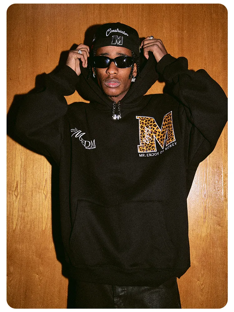 Mr. Enjoy Da Money Unisex Street Style Oversized Logo Hoodies - Shop Now!