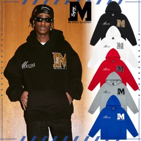 Mr. Enjoy Da Money Unisex Street Style Oversized Logo Hoodies - Shop Now!