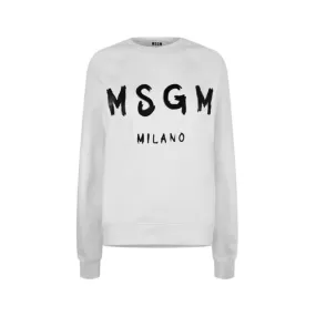 MSGM Street Style Long Sleeves Plain Cotton Logo Shirt