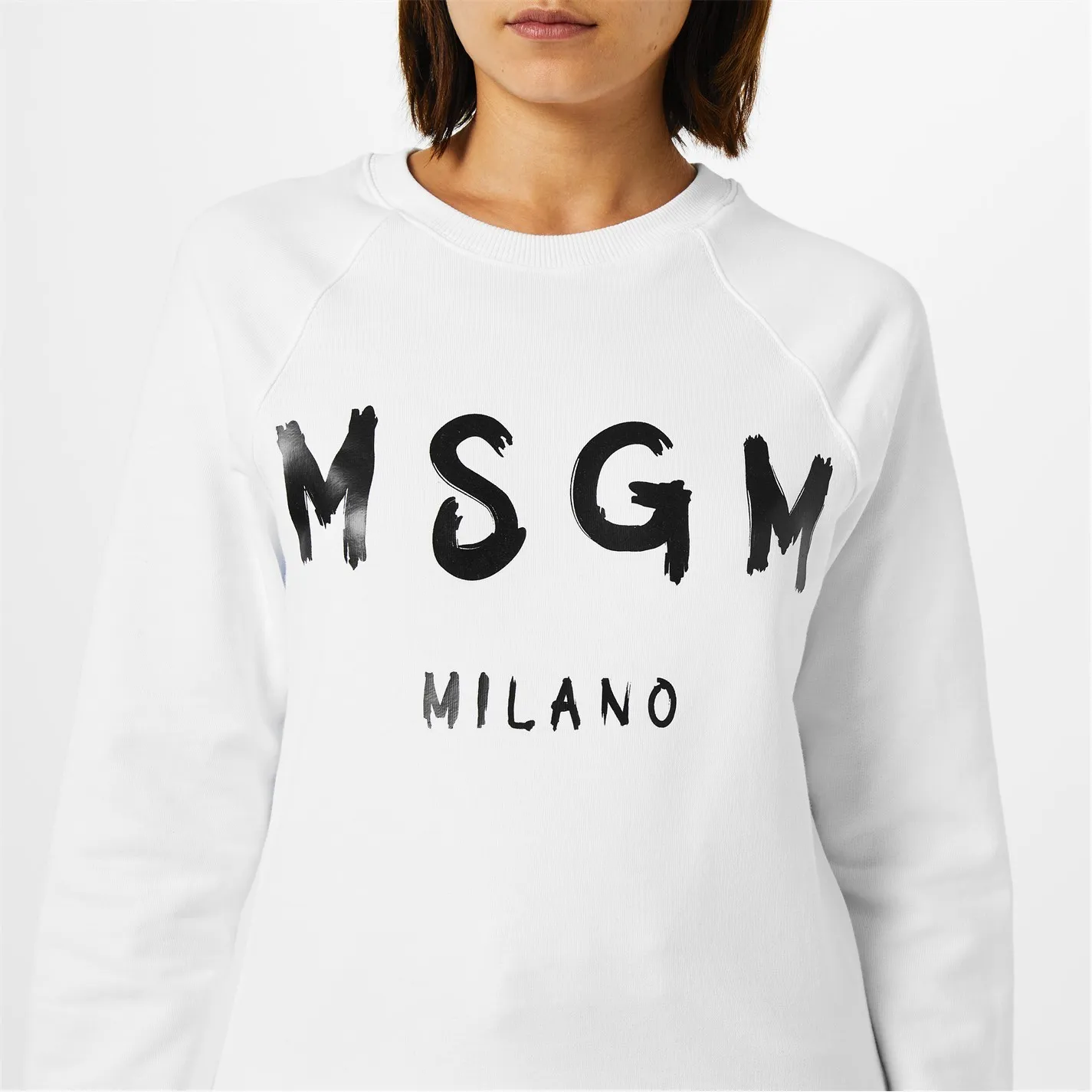 MSGM Street Style Long Sleeves Plain Cotton Logo Shirt