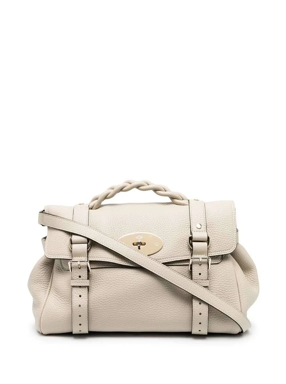 Mulberry Beige Leather Alexa Tote Bag Chalk